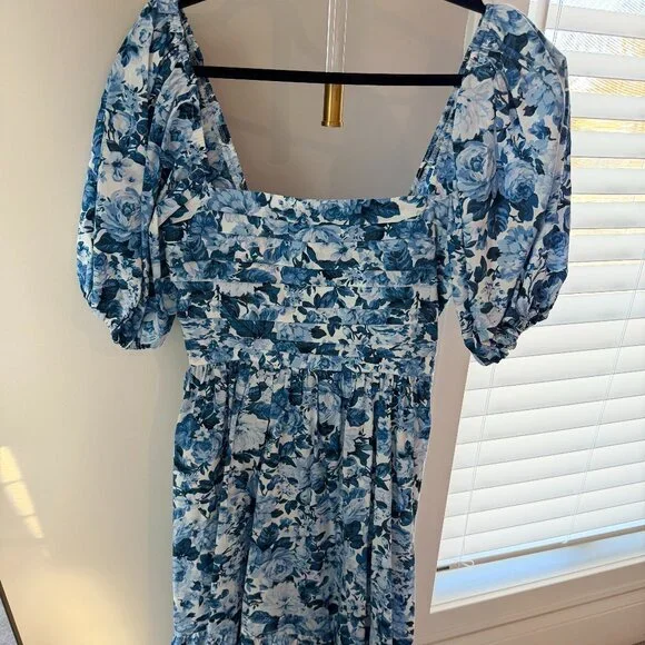 Abercrombie & Fitch Emerson Blue Floral Dress - Picture 2 of 6